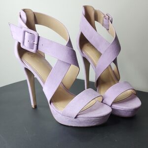 Dream Pairs Purple Stiletto Heels with Platform